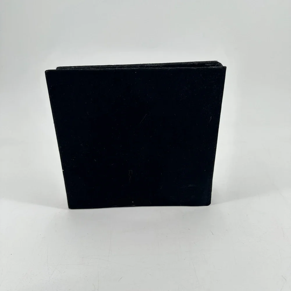 Brushed Silver‎ Art Deco Fan Corner Small Velvet Photo Album Black